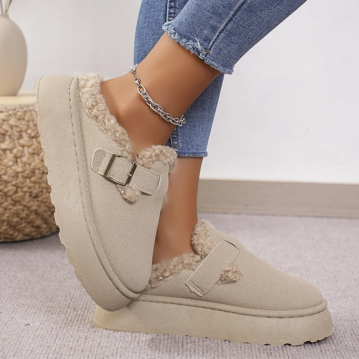 Women'S Fashion Ugg Boots - 2024 moda outono e inverno fivela