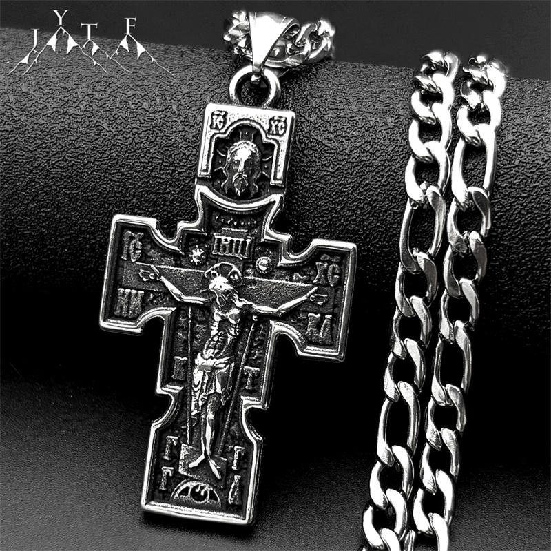 Women Fashion Icon - Vintage ícone ortodoxo cruz jesus crucifixo
