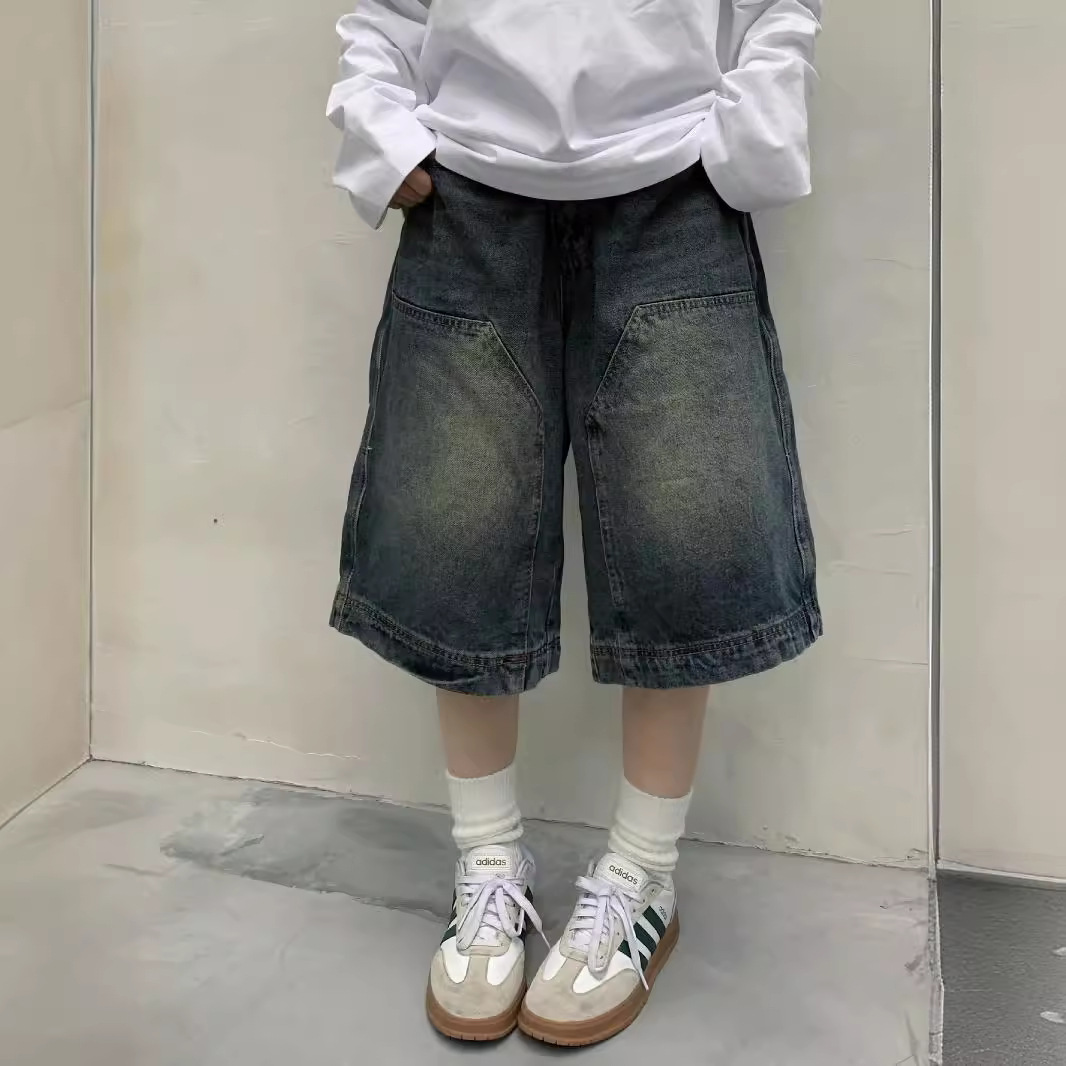 Denim Shorts Women - Mulheres y2k vintage baggy jean shorts