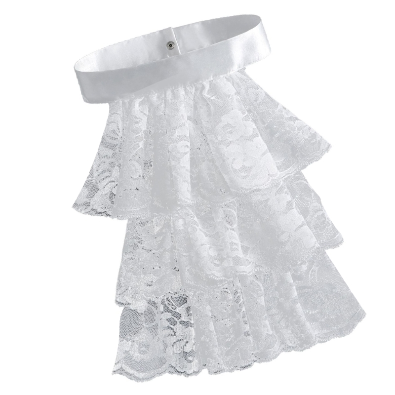 Women'S Fashion Victorian - Elegante traje vitoriano colar babados renda