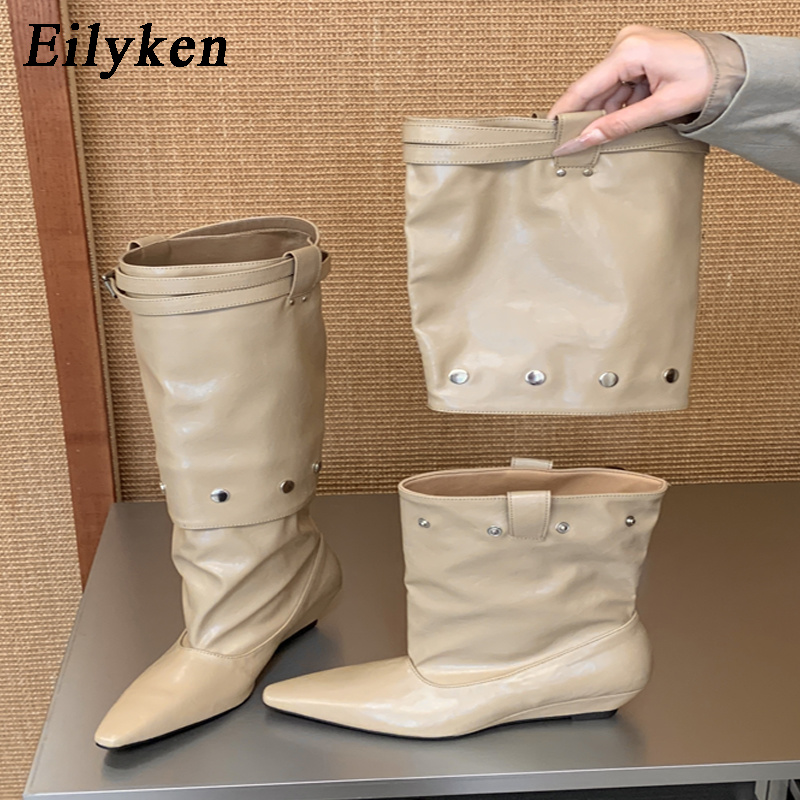 Women'S Fashion Knee High Boots - Eilyken Nova Moda Botas Femininas de