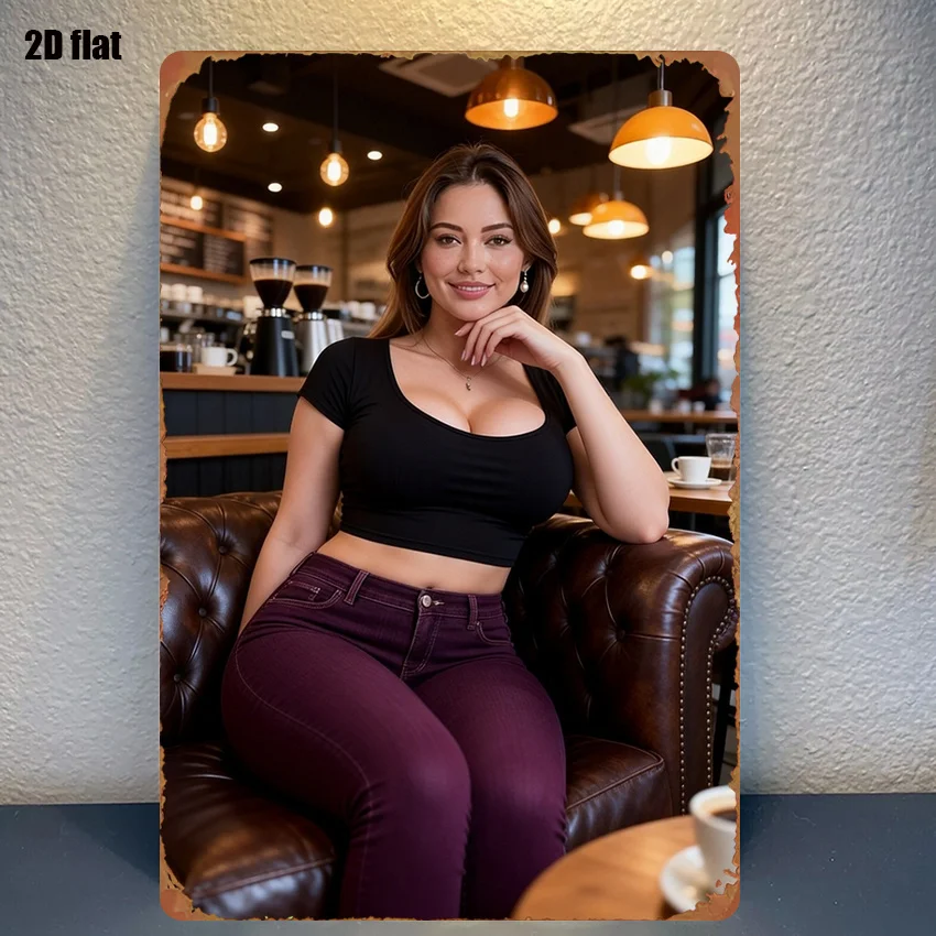 Women Fashion Icon - 1 unidade de Placa Decorativa Feminina