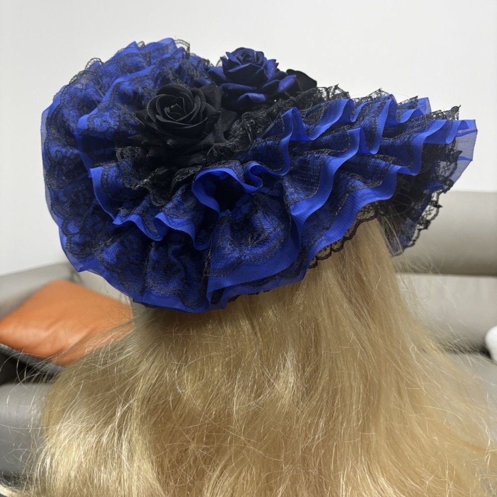 Women'S Fashion Victorian - Boné Lolita Original Preto Vermelho Azul