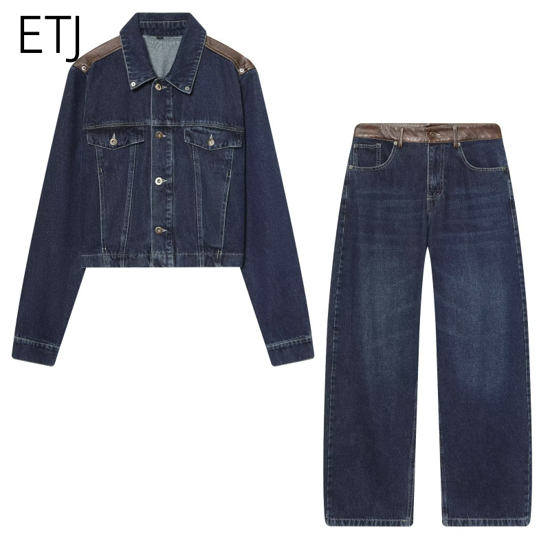 Women'S Fashion Denim Jacket - Conjunto Feminino ETJ: Jaqueta Jeans e