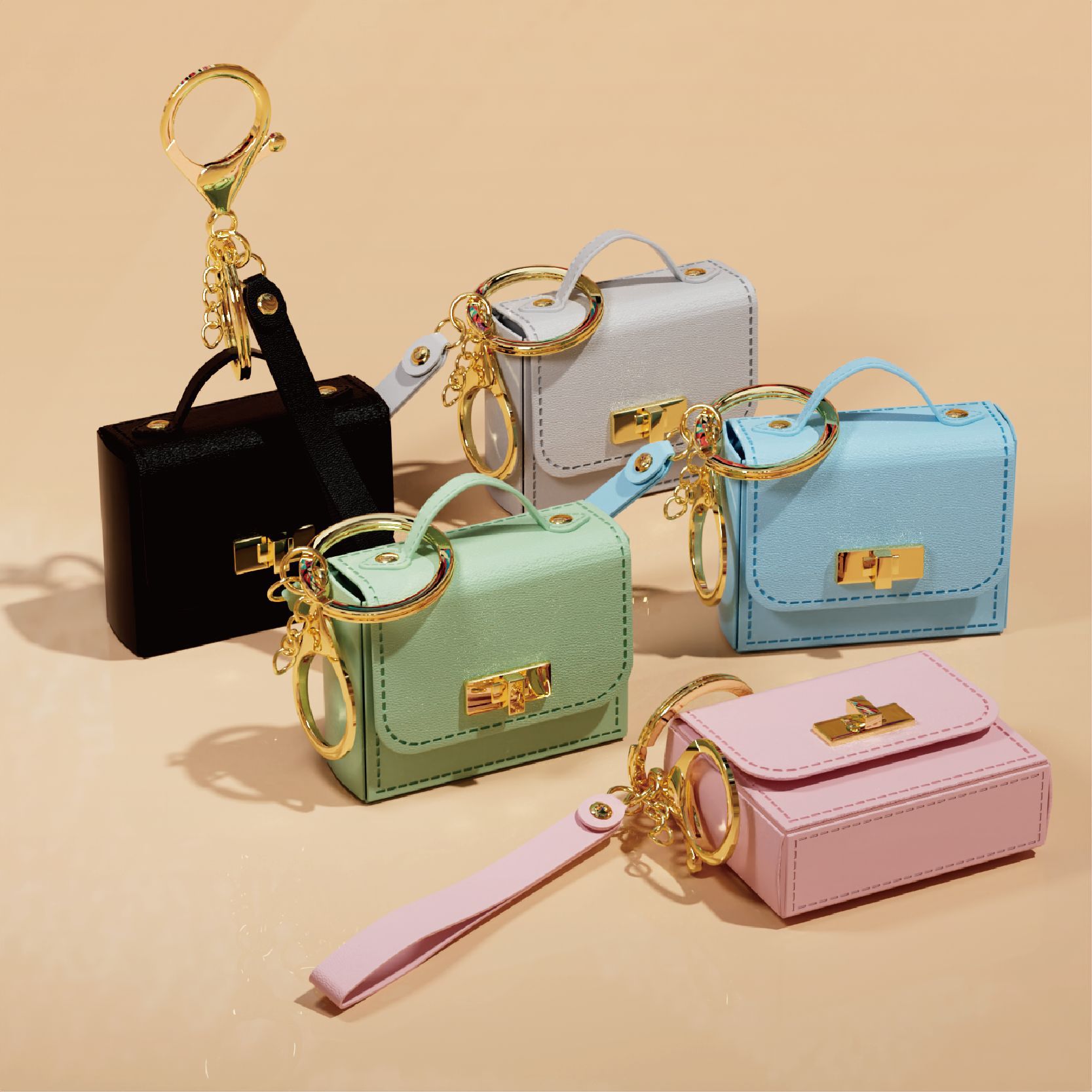 Women'S Ysl Fashion - Mini Bolsa Chaveiro de Couro com