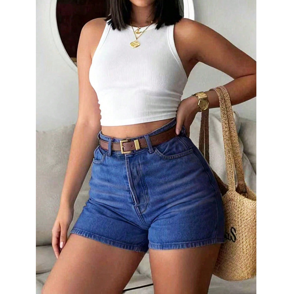 Shorts de Jeans Femininos de V - Denim Shorts Women avaliação e preço