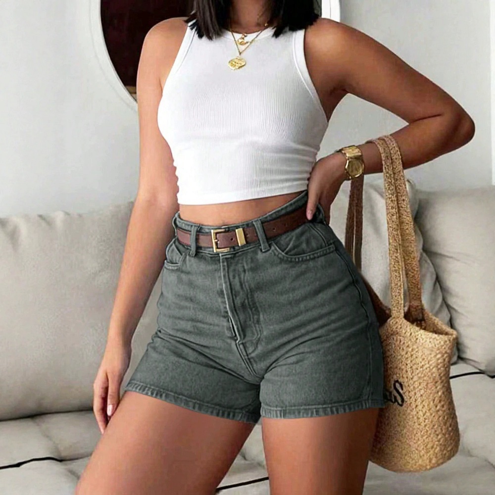 Shorts de Jeans Femininos de V - Denim Shorts Women avaliação e preço