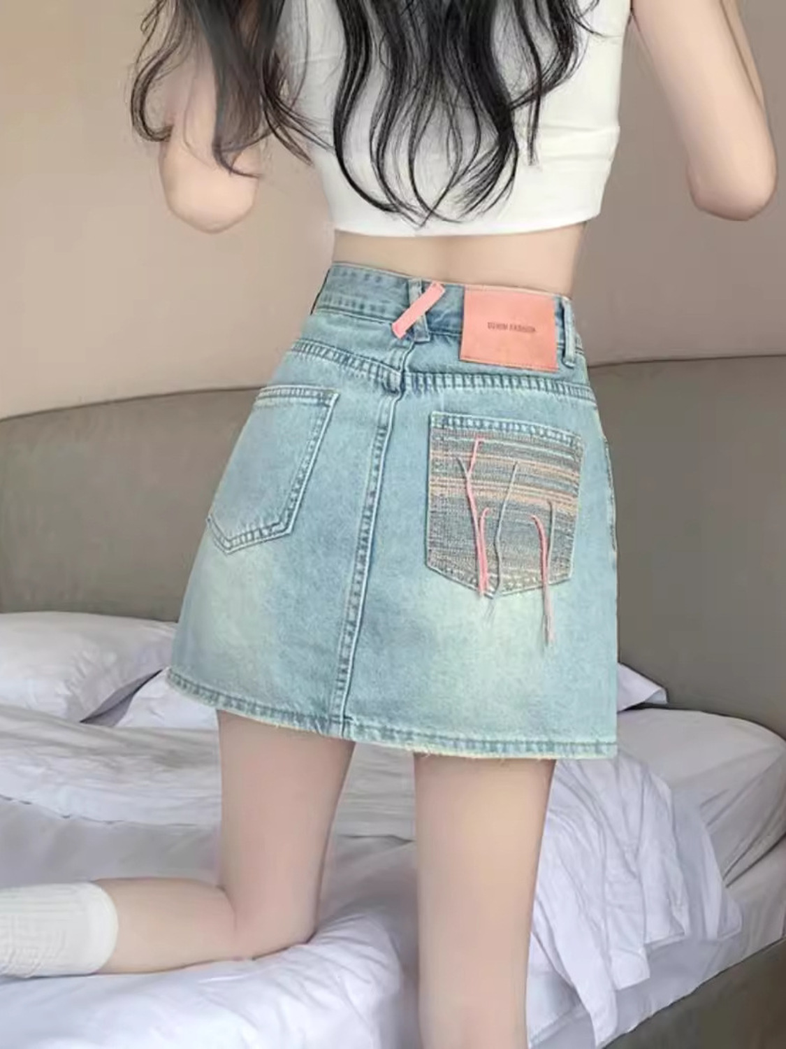 Saia-Calça Feminina Vintage em - Denim Shorts Women avaliação e preço