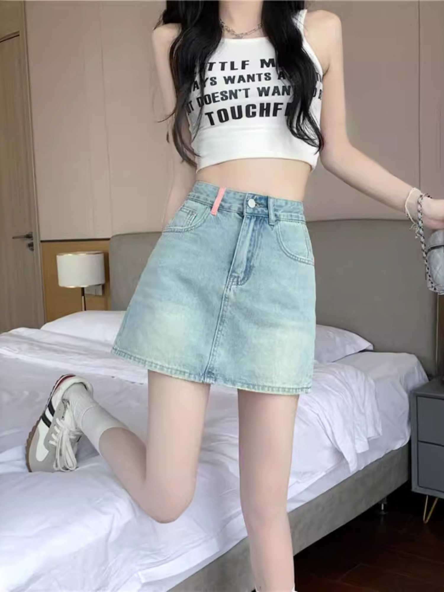 Saia-Calça Feminina Vintage em - Denim Shorts Women avaliação e preço