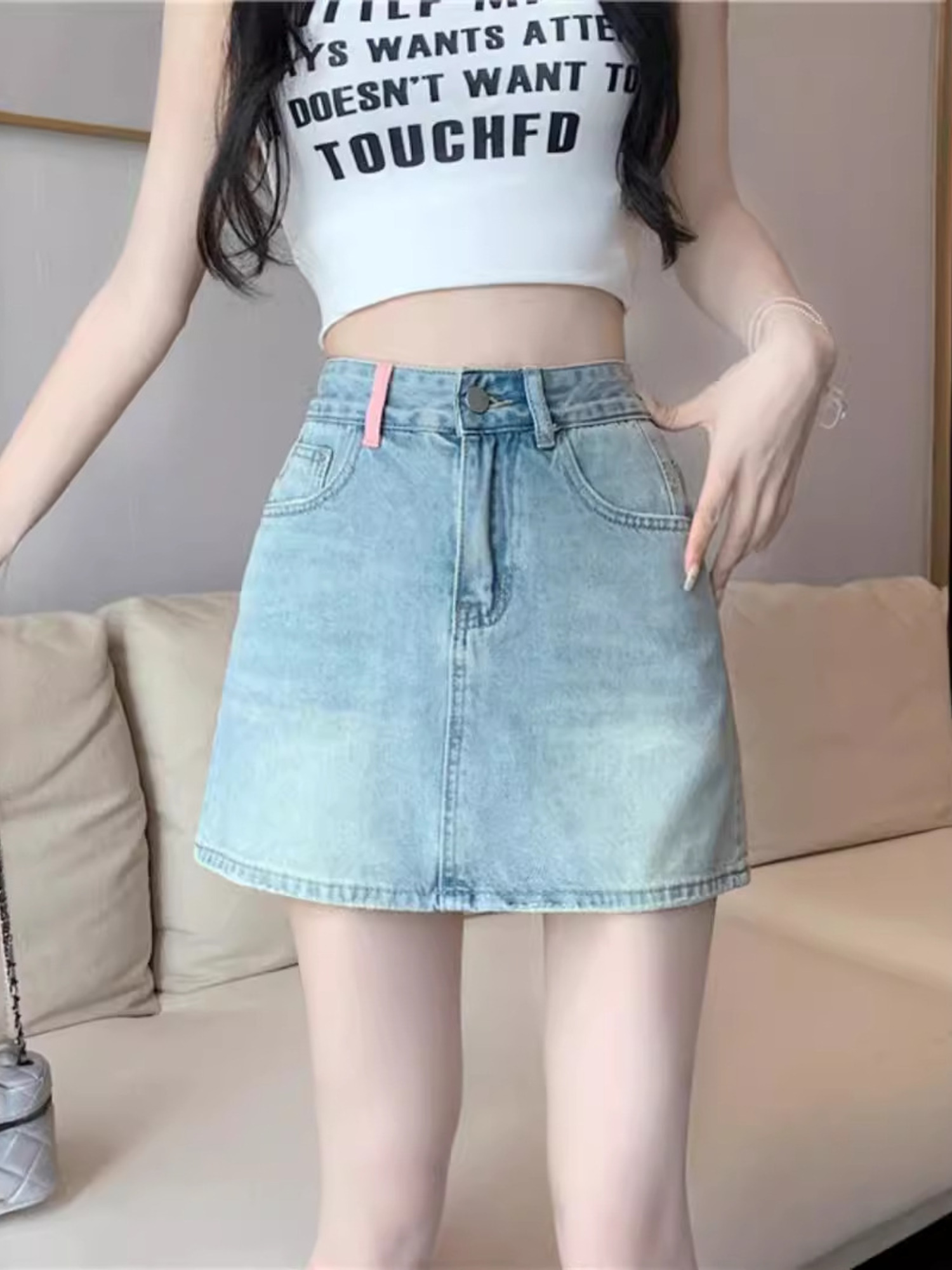 Saia-Calça Feminina Vintage em - Denim Shorts Women avaliação e preço