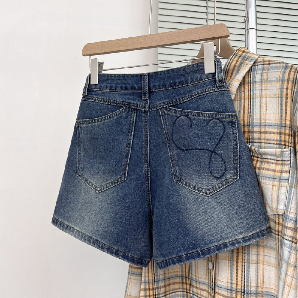 Shorts Jeans Feminino Vintage  - Denim Shorts Women avaliação e preço