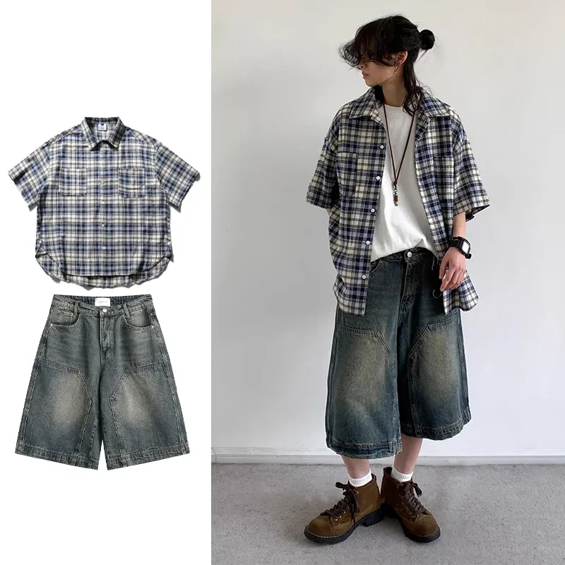 Conjunto Casual de Camisa de M - Denim Shorts Women avaliação e preço