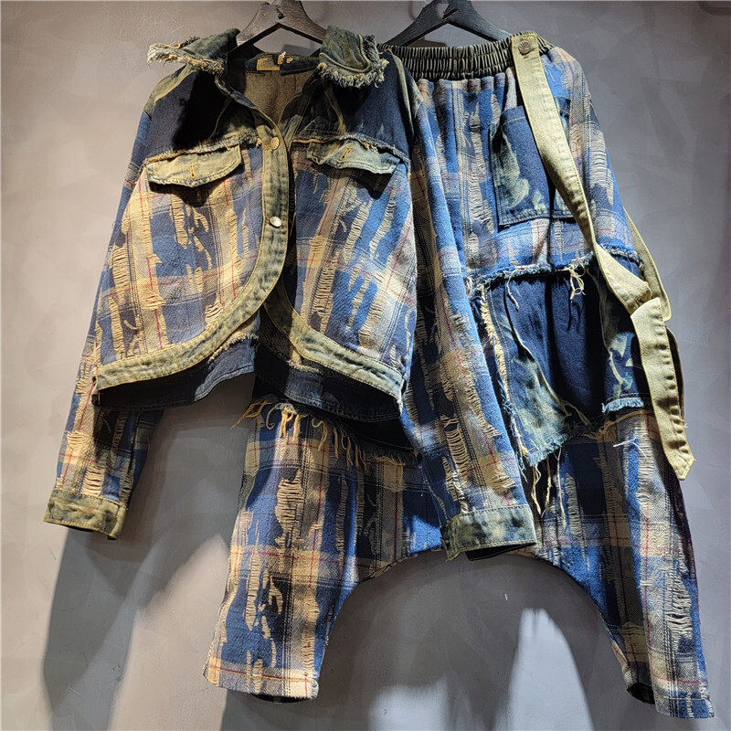 Whth moda feminina irregular r - Women'S Fashion Denim Jacket avaliação e preço