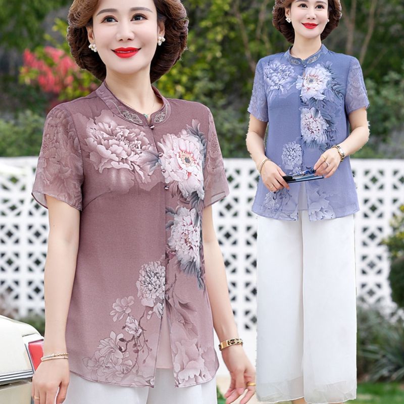 Conjunto Elegante de Camisa de - Women Fashion Over 60 avaliação e preço