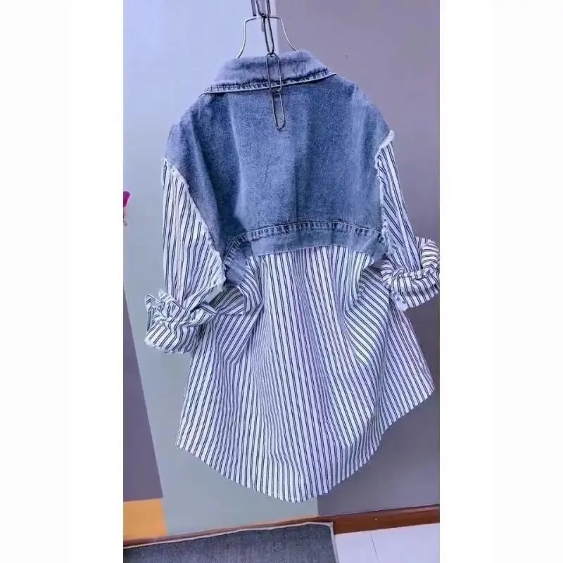 Jaqueta Jeans Feminina Listrad - Women'S Fashion Denim Jacket avaliação e preço