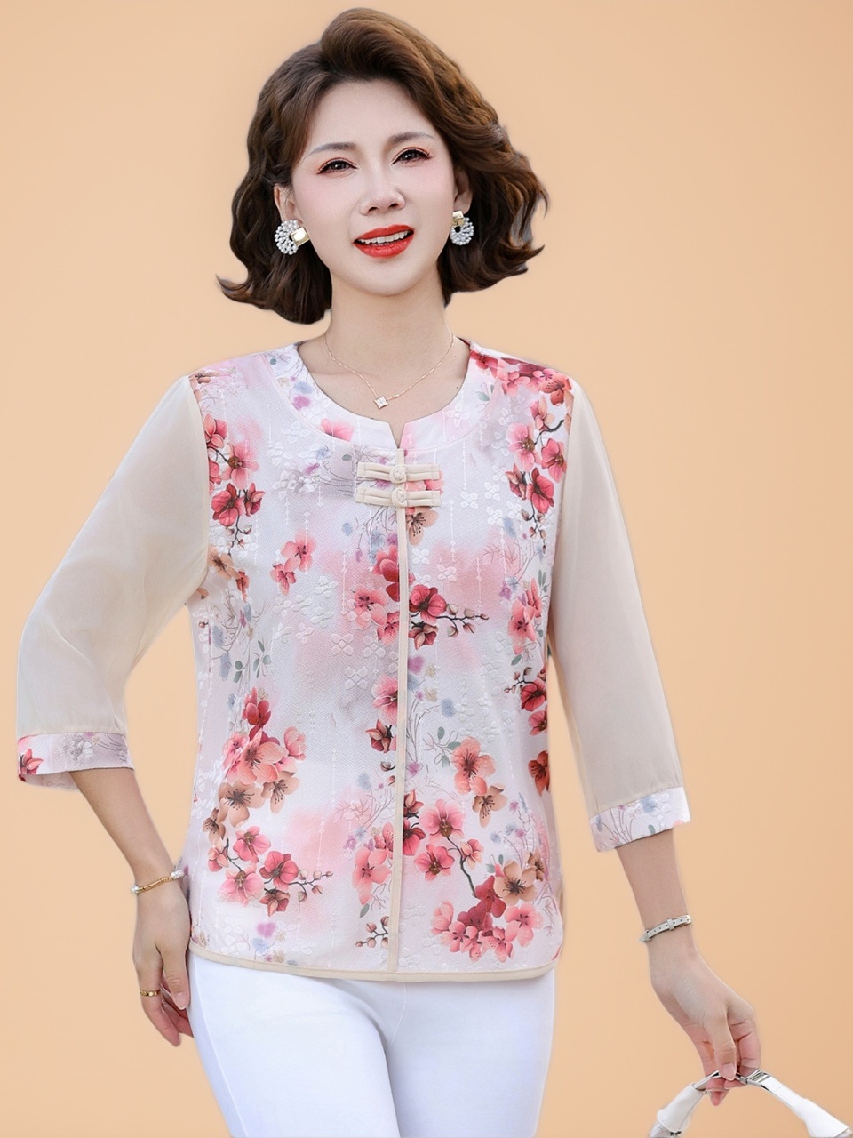 Nova Camiseta de Seda Estilo C - Women Fashion Over 60 avaliação e preço