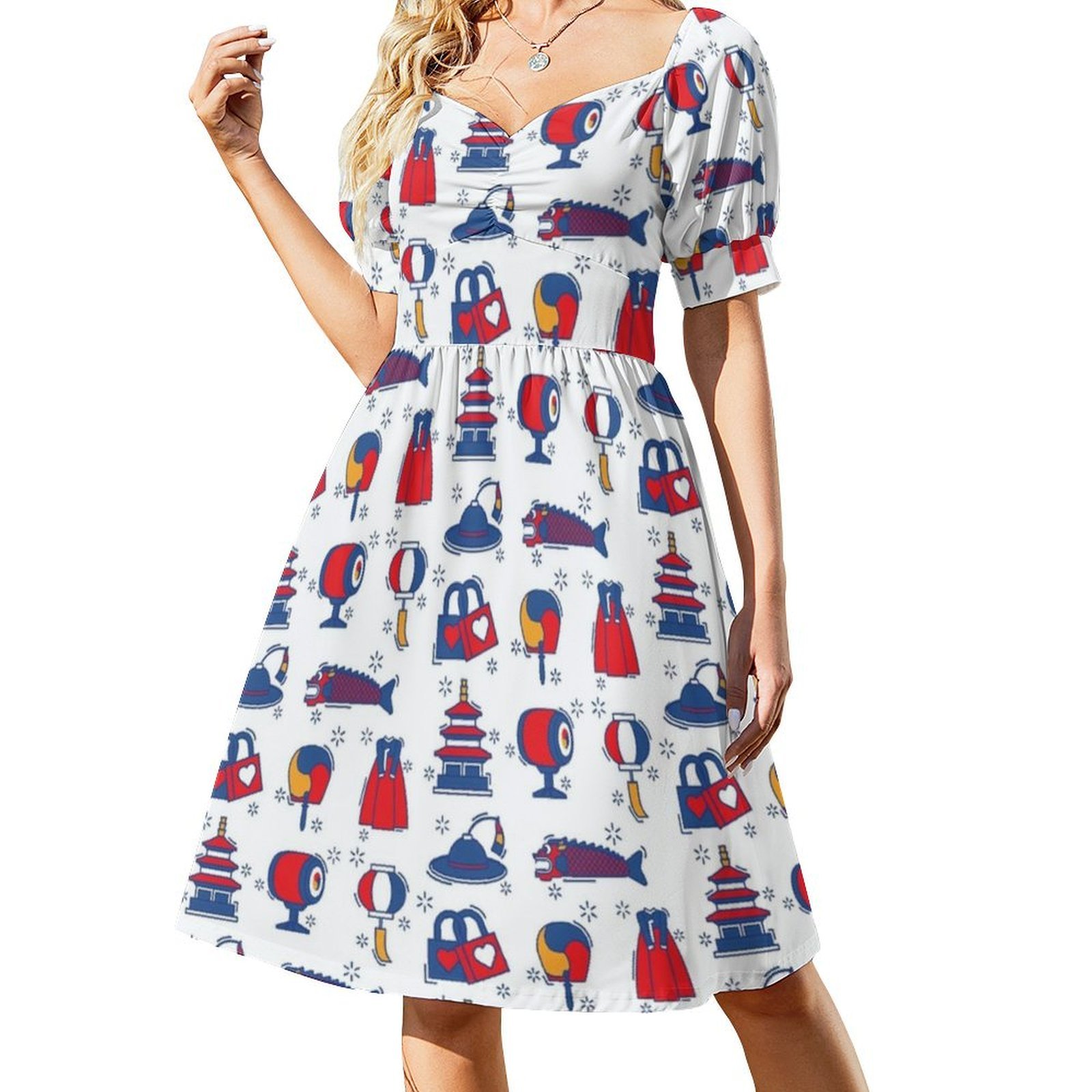 Vestido Hanbok com Estampa de  - Women Fashion Icon avaliação e preço