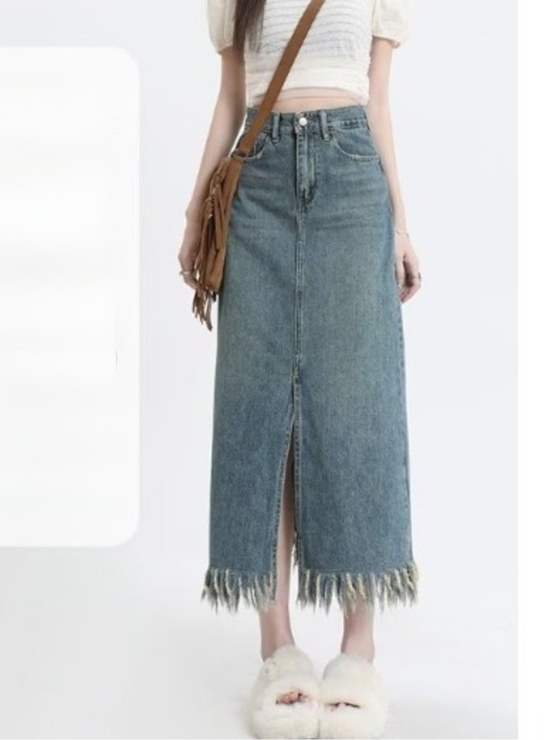 Saia-Calção Jeans Feminina Vin - Denim Shorts Women avaliação e preço