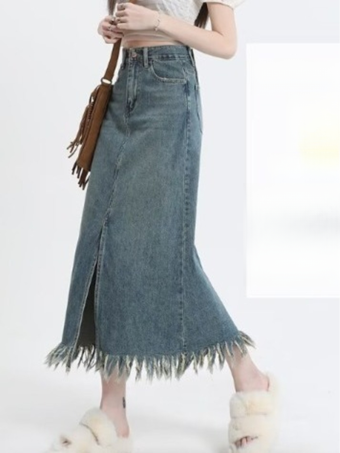 Saia-Calção Jeans Feminina Vin - Denim Shorts Women avaliação e preço