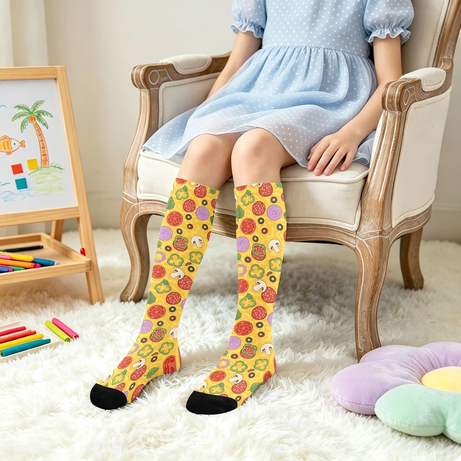 Meias Altas com Estampa de Top - Women Fashion Fun avaliação e preço