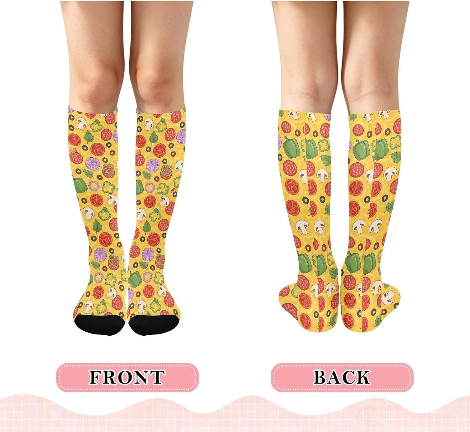 Meias Altas com Estampa de Top - Women Fashion Fun avaliação e preço