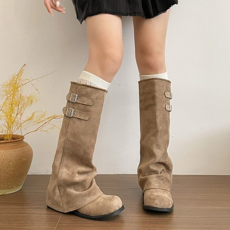 Botas Altas Estilo Coreano Y2K - Women'S Fashion Knee High Boots avaliação e preço