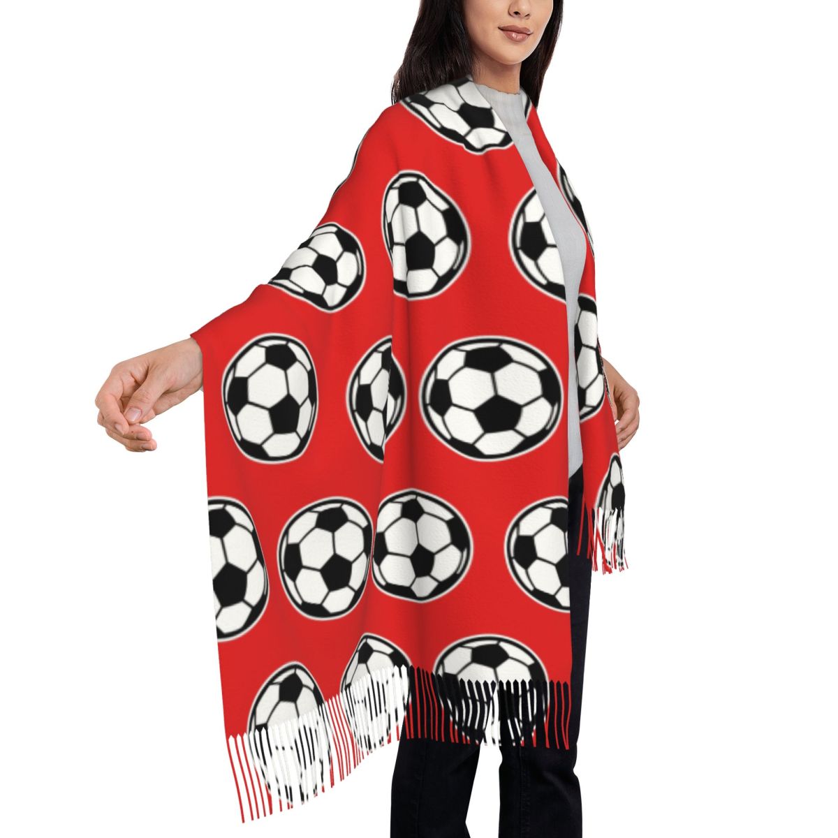 Cachecol com estampa de bola d - Women Fashion Icon avaliação e preço