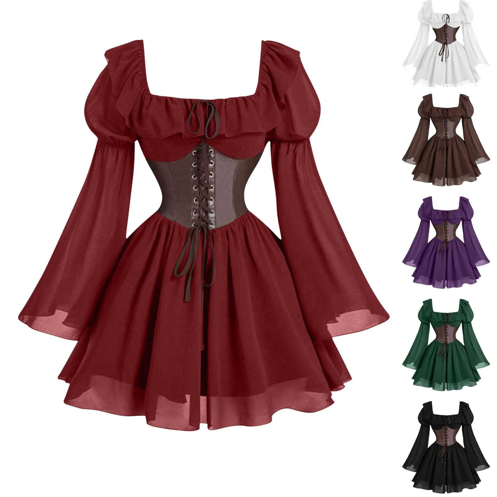 Vestido medieval renascentista - Women'S Fashion Victorian avaliação e preço