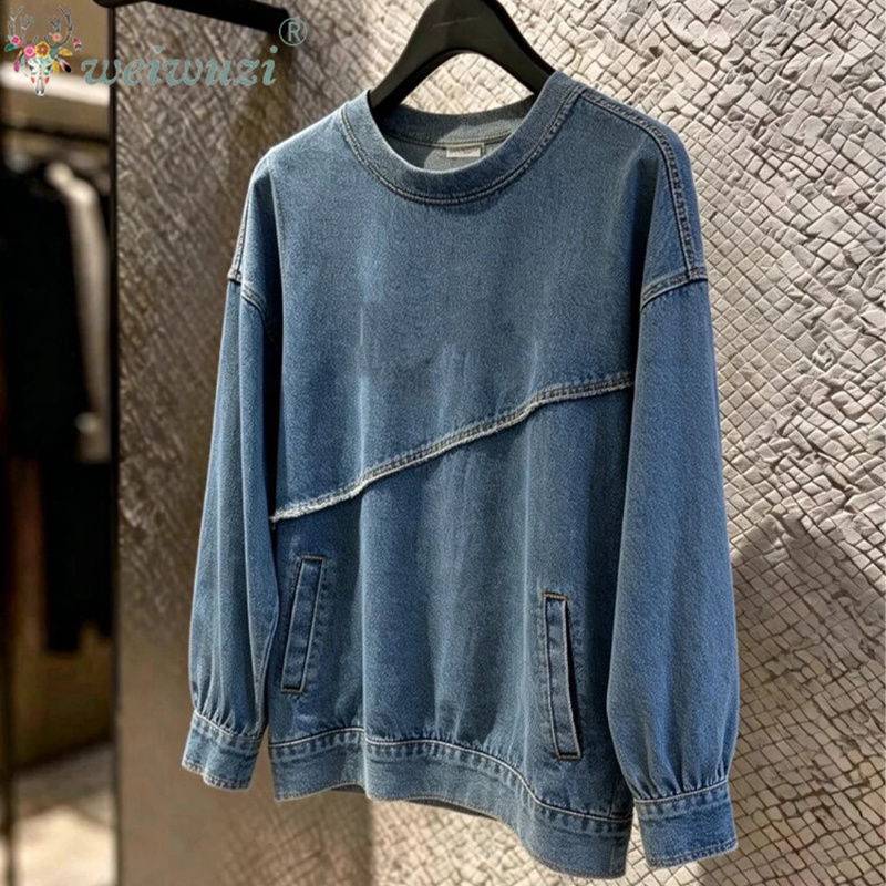 Jaqueta Jeans Feminina com Cor - Women'S Fashion Denim Jacket avaliação e preço