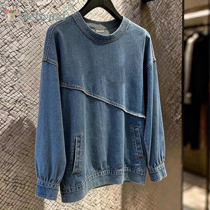 Jaqueta Jeans Feminina com Cor - Women'S Fashion Denim Jacket avaliação e preço