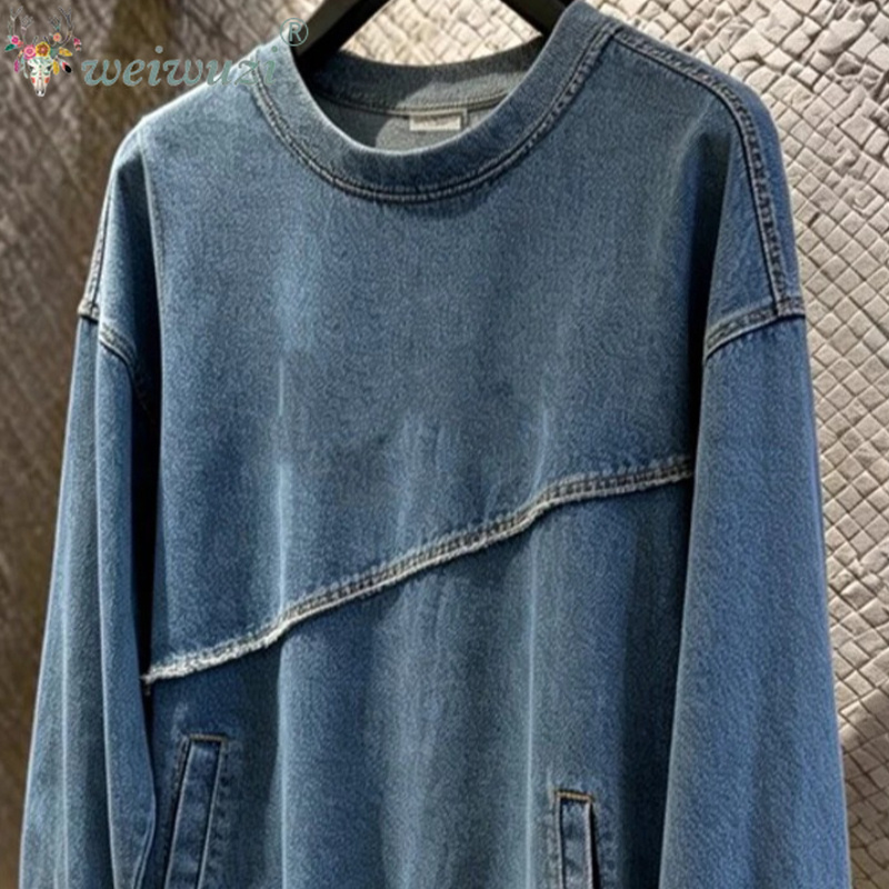 Jaqueta Jeans Feminina com Cor - Women'S Fashion Denim Jacket avaliação e preço