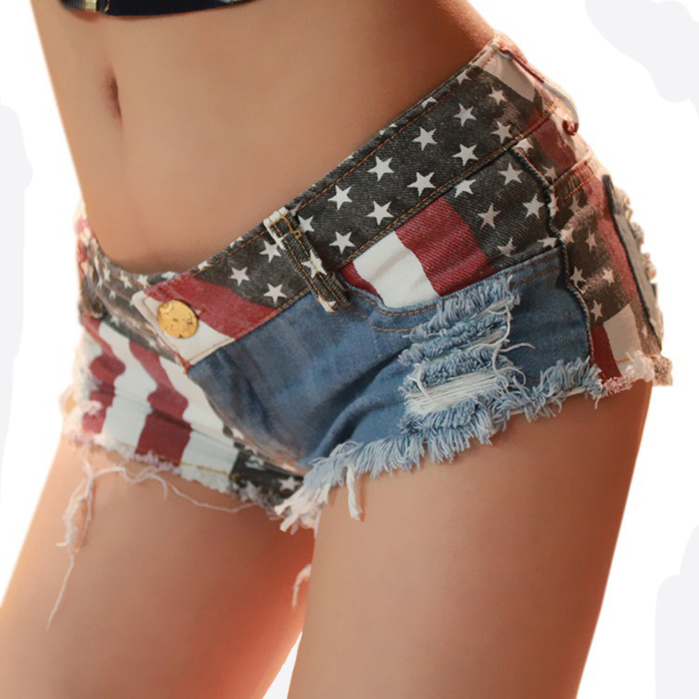 Shorts Jeans Femininos com Est - Denim Shorts Women avaliação e preço