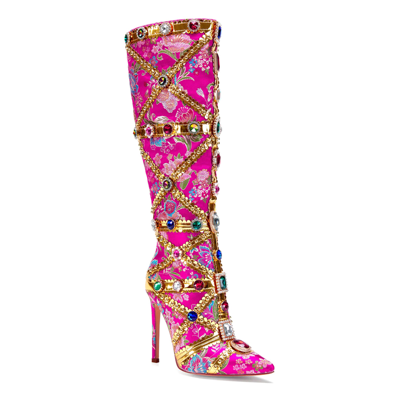 Botas de Cano Alto Multicolori - Women'S Fashion Knee High Boots avaliação e preço