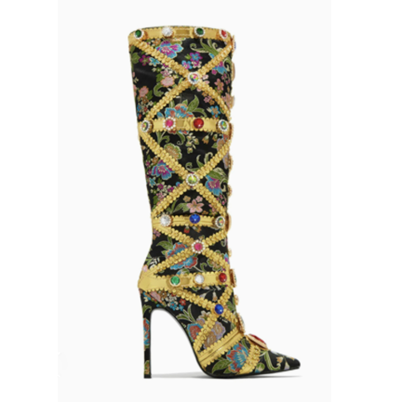 Botas de Cano Alto Multicolori - Women'S Fashion Knee High Boots avaliação e preço