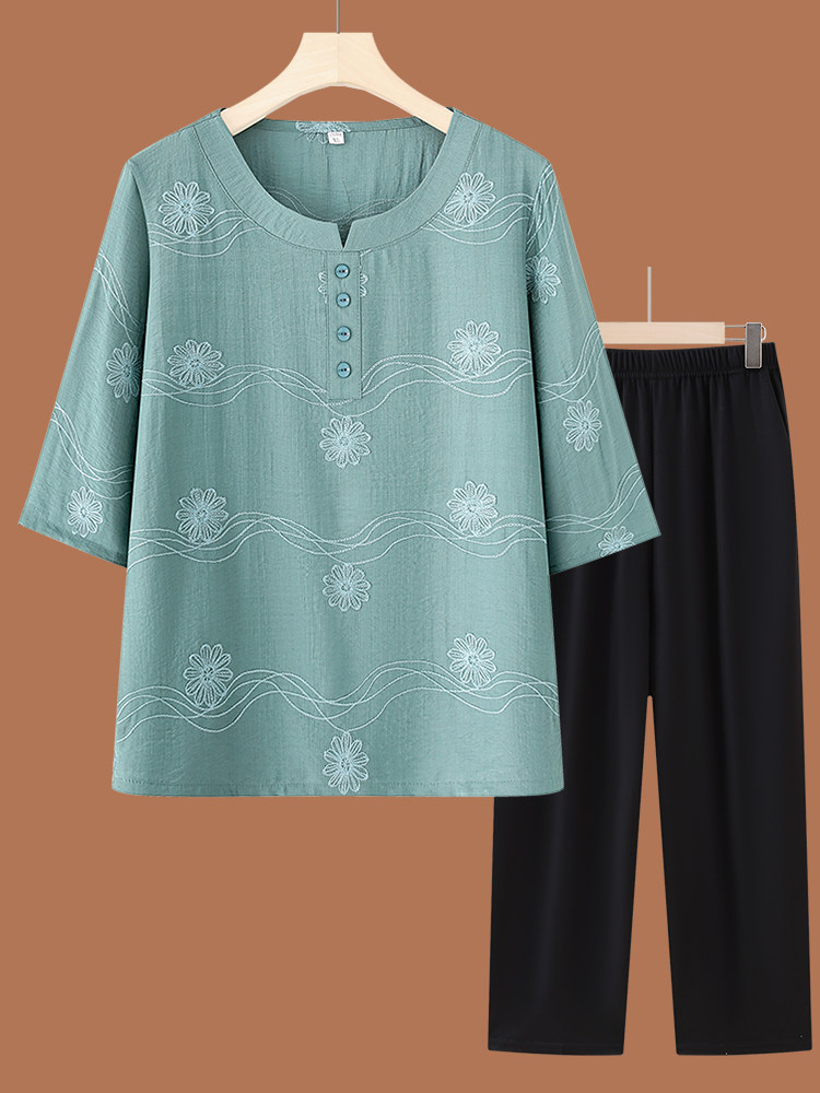 Conjunto de Top e Calças de Al - Women Fashion Over 60 avaliação e preço