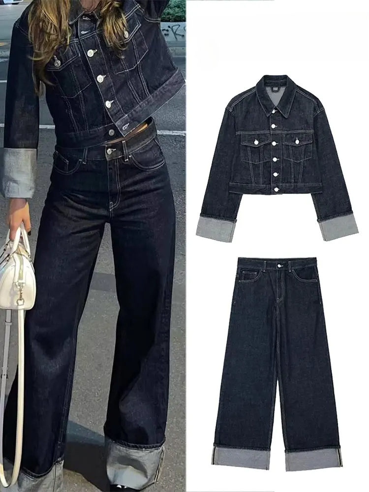 Moda feminina terno retro emen - Women'S Fashion Denim Jacket avaliação e preço